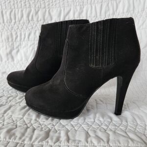 H&M Sexy Black Suede Heeled Ankle Boots 37